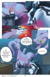  anthro anus comic dr.bubblebum duo english_text erection female genitals goodra hi_res imminent_sex interspecies male male/female nintendo obstagoon penis pok&eacute;mon pok&eacute;mon_(species) punch pussy text tongue url video_games 