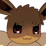  1:1 alpha_channel ambiguous_gender black_nose brown_body brown_ears brown_fur eevee feral fur mklxiv neck_tuft nintendo no_sclera pink_eyes pok&eacute;mon pok&eacute;mon_(species) quadruped reaction_image smile solo tan_body tan_fur tuft video_games 