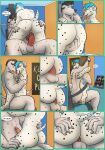  anal anal_penetration anthro backsack balls blue_hair butt canid canine canis close-up comic dalmatian domestic_dog duo erection father genitals hair hi_res incest_(lore) low-angle_view male male/male male_penetrated male_penetrating male_penetrating_male mammal nude parent penetration penis pickles-hyena son 