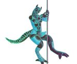  &lt;3 &lt;3_eyes absurd_res alpha_channel anthro blue_body bodily_fluids dancing erection fingers genital_fluids genitals hi_res looking_at_viewer male penis pole pole_dancing precum simple_background solo stripper_pole synth_(vader-san) synthetic 