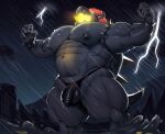  2021 abs anthro armband biceps big_muscles black_body bowser bowser&#039;s_fury bracelet breath_powers bulge clothing collaboration elemental_manipulation fire fire_breathing fire_manipulation flaccid fury_bowser genital_outline genitals horn jewelry koopa lightning low-angle_view male mario_bros muscular muscular_anthro muscular_male navel nintendo nipples open_mouth outside pecs penis penis_outline quads raining scalie shell solo spiked_armband spiked_bracelet spiked_shell spikes spikes_(anatomy) standing storm sxfpantera thick_thighs thong tight_clothing tora_gy underwear video_games white_eyes 