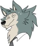  2021 anthro beastars canid canine canis edtertainerd fur grey_body grey_fur hi_res legoshi_(beastars) male mammal solo wolf 