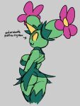  aliasing anthro breasts butt cactus cleavage clothed clothing colored_sketch cragscleft dress elemental_creature english_text female flora_fauna flower grey_background legwear maractus nintendo plant pok&eacute;mon pok&eacute;mon_(species) simple_background solo text thigh_highs video_games yellow_eyes 