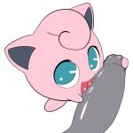  1:1 ambiguous_gender blue_eyes disembodied_penis dizzytizzy duo genitals hi_res humanoid_genitalia humanoid_penis jigglypuff licking male nintendo open_mouth oral penile penis penis_lick pok&eacute;mon pok&eacute;mon_(species) sex simple_background tongue tongue_out video_games white_background 