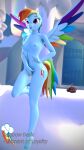  3d_(artwork) 4k 9:16 abs absurd_res anthro anthrofied bodily_fluids breasts digital_media_(artwork) ejaculation equid equine female friendship_is_magic genital_fluids hasbro hi_res mammal masturbation my_little_pony nipples nude pegasus pussy_ejaculation pussy_juice rainbow_dash_(mlp) small_breasts solo steamyart wings 