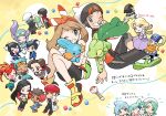  6+boys 6+girls bangs bare_arms baseball_cap beanie belt bettie_(pokemon) bike_shorts black_coat black_footwear black_hair black_pants black_shirt blonde_hair blue_eyes blue_sarong blush boots bow_hairband brawly_(pokemon) brendan_(pokemon) brother_and_sister brown_gloves brown_hair cabbie_hat chibi coat commentary_request dark_skin dark_skinned_female drake_(pokemon) dress elite_four eyebrows_visible_through_hair eyelashes fanny_pack flannery_(pokemon) frontier_brain gen_3_pokemon glacia_(pokemon) gloves green_hair grey_eyes gym_leader hair_ornament hairband hat helmet holding holding_pokemon lisia_(pokemon) liza_(pokemon) long_hair looking_at_another lucy_(pokemon) may_(pokemon) mudkip multicolored_hair multiple_boys multiple_girls nibo_(att_130) noland_(pokemon) norman_(pokemon) one_eye_closed open_mouth orange-tinted_eyewear pants pantyhose phoebe_(pokemon) pokeblock pokeblock_case pokemon pokemon_(creature) pokemon_(game) pokemon_masters_ex pokemon_oras purple_hair red_eyes red_footwear red_hair red_headwear roxanne_(pokemon) sarong shirt shoes shorts siblings sleeveless_coat smile star_(symbol) starter_pokemon_trio steven_stone sunglasses sweatdrop tate_(pokemon) torchic translation_request treecko twintails two-tone_hair uncle_and_niece wallace_(pokemon) wally_(pokemon) white_headwear winona_(pokemon) zinnia_(pokemon) 