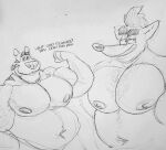  2020 activision anthro areola bandicoot belly big_belly big_biceps big_muscles big_pecs black_and_white body_hair chest_hair crash_bandicoot crash_bandicoot_(series) dialogue duo eyebrows felid flexing frosted_flakes hairy half-closed_eyes half-length_portrait head_tuft huge_muscles kellogg&#039;s looking_aside looking_at_viewer male mammal marsupial mascot monochrome musclegut muscular narrowed_eyes navel overweight overweight_male pantherine pecs portrait raised_eyebrow simple_background sketch smile stripes stubble thick_eyebrows tiger tony_the_tiger tuft video_games xleepy 