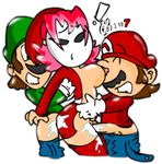  luigi mario nintendo perverted_bunny rule_63 shy_guy super_mario_bros. 