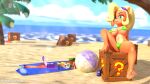  3d_(artwork) activision anthro bandicoot beach clothing coco_bandicoot crash_bandicoot_(series) crashbandicoot(series) digital_media_(artwork) feet female hi_res mammal marsupial paws purpletourmaple sea seaside solo sun swimwear video_games water 