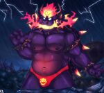  absurd_res anthro belly black_body bowser bowser&#039;s_fury bulge carllunner clothing fury_bowser hi_res koopa male mario_bros moobs navel nintendo nipples overweight overweight_anthro overweight_male scalie solo underwear video_games 