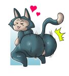  &lt;3 anthro anus big_breasts big_butt blue_body blue_fur breasts butt dipstick_tail domestic_cat dragon_ball felid feline felis female fur genitals hi_res mammal multicolored_tail nude one_eye_closed puar pussy shaking_butt short_stack smile solo thick_thighs twerking wink wobbling 
