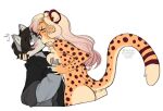  2021 alpha_channel black_hair cheetah digital_media_(artwork) duo eyebrows eyelashes felid feline female hair kissing kittydee male male/female mammal nude smile 