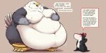  2021 2:1 absurd_res accipitrid accipitriform animal_crossing anthro apollo_(animal_crossing) avian bald_eagle belly big_belly big_breasts bird breasts dialogue eagle english_text gritzoz hi_res holding_breast huge_breasts hyper hyper_belly hyper_breasts male morbidly_obese morbidly_obese_anthro morbidly_obese_male nintendo nude obese obese_anthro obese_male overweight overweight_anthro overweight_male sea_eagle simple_background tan_background text video_games 