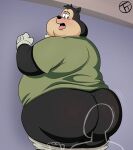  anal anon anthro black_body black_fur blush bottomless butt clothed clothing disney duo fur goof_troop hi_res male male/male oral overweight pants_down partially_clothed pj_(goof_troop) rear_view rimming sex shirt t-shirt topwear trashtoonz 