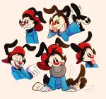  2021 absurd_res animaniacs anthro clothed clothing digital_media_(artwork) hi_res male open_mouth plaguedogs123 red_nose smile solo teeth tongue wakko_warner warner_brothers 