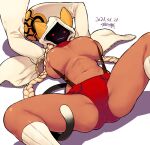  :3 abs animal_hood arms_up ass blazblue blonde_hair breasts cameltoe cat_hood cat_tail collar covered_nipples dark_skin dated groin hidden_face hood jacket large_breasts long_braid looking_at_viewer lying navel nipple_slip nipples on_back open_clothes open_jacket red_eyes signature skindentation socks spread_legs suspenders tail taokaka thighs tsukudani_(coke-buta) white_background 
