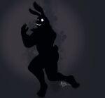  ambiguous_gender anthro black_body empty_eyes five_nights_at_freddy&#039;s five_nights_at_freddy&#039;s_2 inkart_flow lagomorph leporid long_ears looking_at_viewer mammal rabbit scut_tail shadow_bonnie_(fnaf) solo tagme video_games white_eyes 