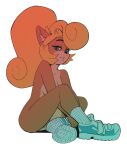  activision anthro bandicoot breasts clothing coco_bandicoot crash_bandicoot_(series) female footwear fridge_(artist) genitals hair hi_res mammal marsupial pussy shoes sneakers solo video_games 