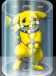  ball_gag battery chain chained containment feral gag handcuffs hi_res nintendo pikachu pok&eacute;mon pok&eacute;mon_(species) raptorroper shackled shackles solo video_games 