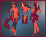  5:4 absurd_res border canid canine canis female hi_res mammal model_sheet red_border solo wolf 