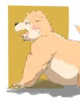  2021 3:4 anthro belly black_nose blush bodily_fluids canid canine canis cum cum_on_face cum_on_tongue domestic_dog genital_fluids hi_res kemono kipchin_2nd00 male mammal overweight overweight_anthro overweight_male solo tongue 
