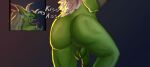  absurd_res anal anus balls butt butt_focus butt_pose digimon digimon_(species) dirty_talk ear_piercing erection genital_focus genitals green_balls green_body green_penis green_skin hair hi_res horn humanoid humanoid_genitalia humanoid_penis humanoid_pointy_ears kiss_my_ass long_hair male morningking nude ogre ogremon open_mouth penis piercing pose presenting presenting_hindquarters rear_view sharp_teeth simple_background solo teeth tongue video_games 