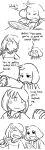  ambiguous_gender asriel_dreemurr bodily_fluids bovid caprine chara_(undertale) comic crying duo english_text fight goat hi_res human male mammal melee_weapon monochrome monster practice practice_sword smile sword tears text undertale unknown_artist video_games weapon wooden_sword young 