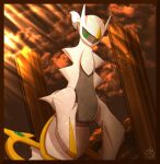  absurdres arceus closed_mouth cloud commentary_request from_below gen_4_pokemon highres light_beam mizunogoke mythical_pokemon no_humans pillar pokemon pokemon_(creature) red_eyes repost_notice sky watermark 