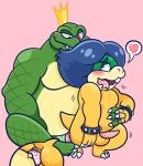  &lt;3 anal anthro balls belly blue_hair bracelet butt donkey_kong_(series) duo erection genitals hair jewelry king king_k._rool koopaling ludwig_von_koopa male male/male male_penetrated male_penetrating male_penetrating_male mario_bros nintendo penetration penis royalty sex sinribbons slightly_chubby spiked_bracelet spikes video_games 