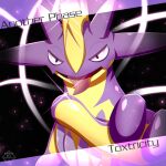  absurdres character_name commentary_request gen_8_pokemon highres looking_at_viewer mizunogoke pokemon pokemon_(creature) repost_notice shiny tongue tongue_out toxtricity toxtricity_(amped) upper_body watermark 