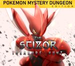  blurry commentary_request copyright_name embers gen_2_pokemon highres mizunogoke no_humans parody pokemon pokemon_(creature) repost_notice scizor the_witcher_3 watermark yellow_eyes 