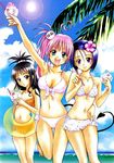  bikini lala_satalin_deviluke sairenji_haruna swimsuits to_love_ru yuuki_mikan 