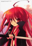  absurdres ahoge alastor_(shakugan_no_shana) highres itou_noiji jewelry pendant red_hair shakugan_no_shana shana sword weapon 