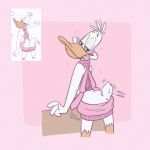  1:1 anatid anseriform anthro anus avian bird butt clothed clothing darkwing_duck disney duck duckbutts ducktales ducktales_(2017) feathers half-closed_eyes hi_res male narrowed_eyes solo tongue tongue_out 
