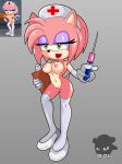  absurd_res amy_rose anthro breasts clothing eulipotyphlan female fur genitals green_eyes hair half-closed_eyes hat headgear headwear hedgehog hi_res humanoid mammal narrowed_eyes nipples nude nurse nurse_clothing nurse_hat nurse_headwear pink_body pink_fur pink_hair project_x_love_potion_disaster pussy reference_image sega sirjzau solo sonic_the_hedgehog_(series) video_games 