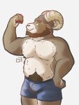  3:4 anthro bovid boxers_(clothing) caprine carl_hendricks cemagcre clothing echo_(game) echo_(series) echo_project facial_hair hi_res male mammal solo underwear video_games visual_novel 