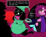  5:4 after_vore anthro deltarune dialogue dialogue_box english_text female group kris_(deltarune) lancer_(deltarune) male oral_vore ralsei sketchyvorist susie_(deltarune) text video_games vore 