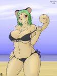  2016 anthro beach bikini blush breasts clothing female gyro-furry hair nintendo pok&eacute;mon seaside solo swimwear video_games 