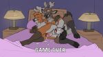  16:9 2020 4k absurd_res after_sex age_difference anal anthro antlers arthur_(furfragged) ball_size_difference balls bed bedding bite biting_lip blanket bodily_fluids brown_body brown_fur cervid clenched_fists cloven_hooves cum cum_in_ass cum_inside digitigrade dipstick_ears duo ejaculation eyes_closed fist from_behind_position fur furfragged furniture game_over gameplay_mechanics genital_fluids genitals glass gloves_(marking) hairy_balls hand_on_knee hand_on_leg hands-free hi_res hooves horn humanoid_genitalia humanoid_penis lamp leg_markings looking_pleasured lying male male/male mammal markings mature_male multicolored_body multicolored_ears multicolored_fur muzzle_(marking) nightstand nude older_male penis penis_size_difference pillow scut_tail sex sino size_difference socks_(marking) spectacles spoon_position spooning tan_body tan_fur text two_tone_body two_tone_fur wearing_glasses white_body white_fur widescreen younger_male 