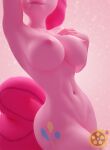  3d_(artwork) anthro big_breasts breasts digital_media_(artwork) equid equine female friendship_is_magic hasbro hi_res holding_breast mammal my_little_pony nipples nude pinkie_pie_(mlp) sfrogue solo wide_hips 