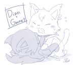  anthro chibi dian_(jewelpet) duo female garnet_(jewelpet) genitals jewelpet male male/female ofuro_(artist) penis sanrio sex sketch 