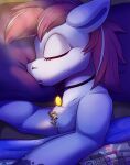  2021 bed bedding bedroom blanket cloven_hooves duo equid equine fan_character fur furniture hasbro hi_res hooves jewelry light mammal micro my_little_pony necklace open_mouth pillow sleeping sunlight tsitra360 white_body white_fur 