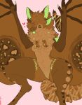  &lt;3 anthro doubleclawed eyeless female fluffy fluffy_tail hi_res multi_ear neck_tuft solo spread_legs spread_wings spreading thick_thighs tongue tongue_out tuft unknown_species wings 