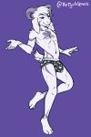  2:3 5_fingers absurd_res anthro asriel_dreemurr asriel_dreemurr_(god_form) black_sclera boss_monster bovid bulge caprine clothed clothing eyebrow_through_hair eyebrows fingers goat hair hi_res horn male mammal smile solo tigerinspace translucent translucent_hair undertale underwear underwear_only video_games 