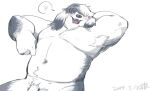  &lt;3 2019 anthro belly canid canine canis domestic_dog fur genitals kemono kuriusagi male mammal moobs navel nipples penis simple_background slightly_chubby solo white_background white_body white_fur 