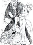  2020 5_fingers agata_(beastars) all_fours anthro asian_clothing beastars black_and_white bodily_fluids breasts canid canine chinese_clothing chinese_dress cleavage clothed clothing crossed_arms crying dialogue dolph_(beastars) domination dress east_asian_clothing english_text eye_patch eyewear facial_scar felid female female_domination fingers foot_on_back footwear fox fur group hi_res high_heels humanoid_hands lion looking_at_another looking_down looking_up male mammal mane mizue monochrome necktie one_eye_obstructed open_mouth pantherine scar scared shoes standing submissive submissive_male suit sweat sweatdrop tears teeth ten_(beastars) text translated whiskers x_scar 