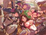  4girls alternate_costume bangs black_hair blush bodystocking boris_(noborhys) breasts breasts_outside brown_hair censored dorothea_arnault fire_emblem fire_emblem:_genealogy_of_the_holy_war fire_emblem:_new_mystery_of_the_emblem fire_emblem:_three_houses fire_emblem_awakening fire_emblem_heroes green_eyes green_hair group_sex highres holding_hands katarina_(fire_emblem) large_breasts lene_(fire_emblem) long_hair multiple_girls nipples open_mouth orgy pubic_tattoo purple_eyes purple_hair pussy see-through sex short_hair spread_legs sweat tattoo tharja_(fire_emblem) torn_clothes torogao vaginal 