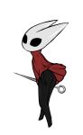  absurd_res alpha_channel anthro arthropod barefoot black_body butt cape clothing e254e female hi_res hollow_knight hornet_(hollow_knight) insect looking_at_viewer nail red_clothing solo team_cherry video_games white_face 