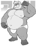  2021 absurd_res anthro bakedanooki belly bulge clothing hi_res humanoid_hands kemono male mammal marine moobs musclegut navel nipples overweight overweight_anthro overweight_male pinniped solo underwear walrus 