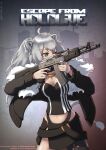  1girl adidas ahoge aiming ak-105 animal_ears artist_name assault_rifle breasts building commentary crane_(machine) crossover english_commentary english_text escape_from_tarkov fur-trimmed_jacket fur_trim gun highres holding holding_gun holding_weapon hololive jacket jewelry large_breasts lion_ears lion_girl lion_tail long_hair magazine_(weapon) navel necklace one_eye_closed parody rifle shirt shishiro_botan silver_eyes silver_hair skyscraper solo ssgt-lulz tail virtual_youtuber weapon 